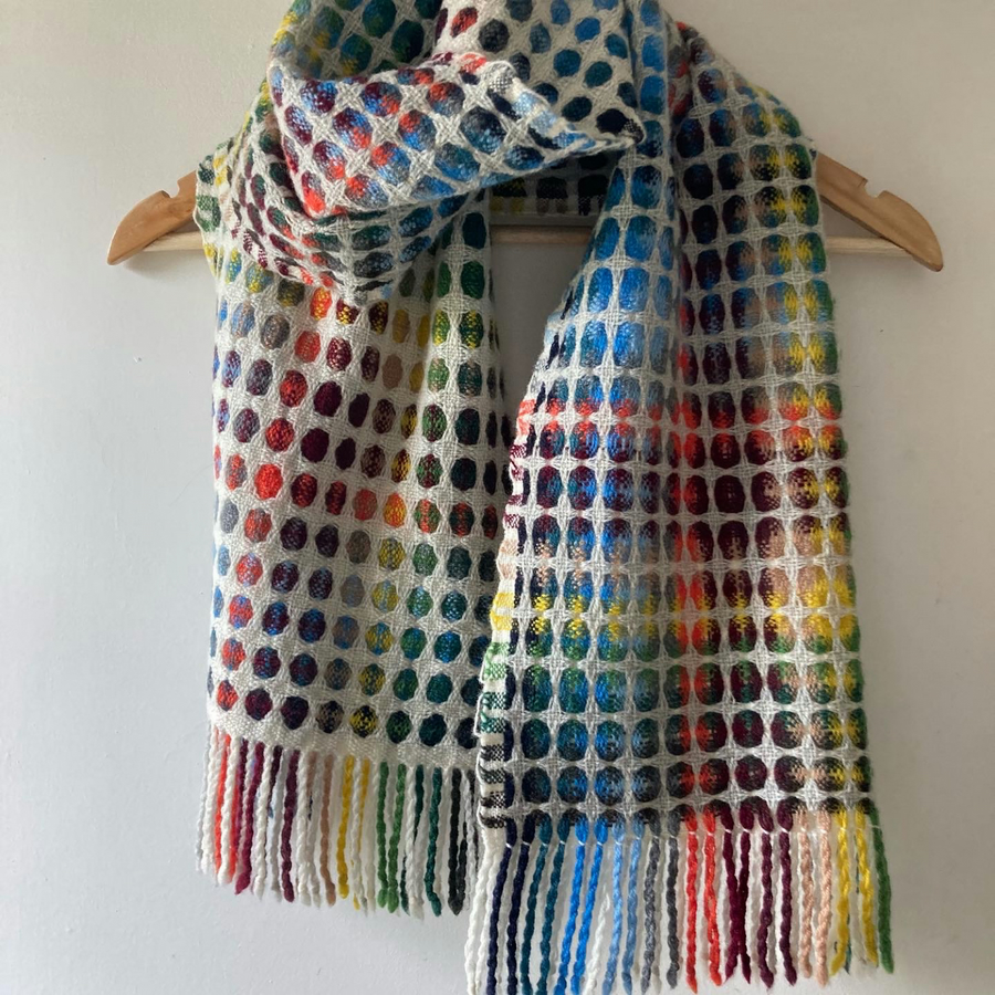 Stathes Paint Box Handwoven Lambswool Scarf