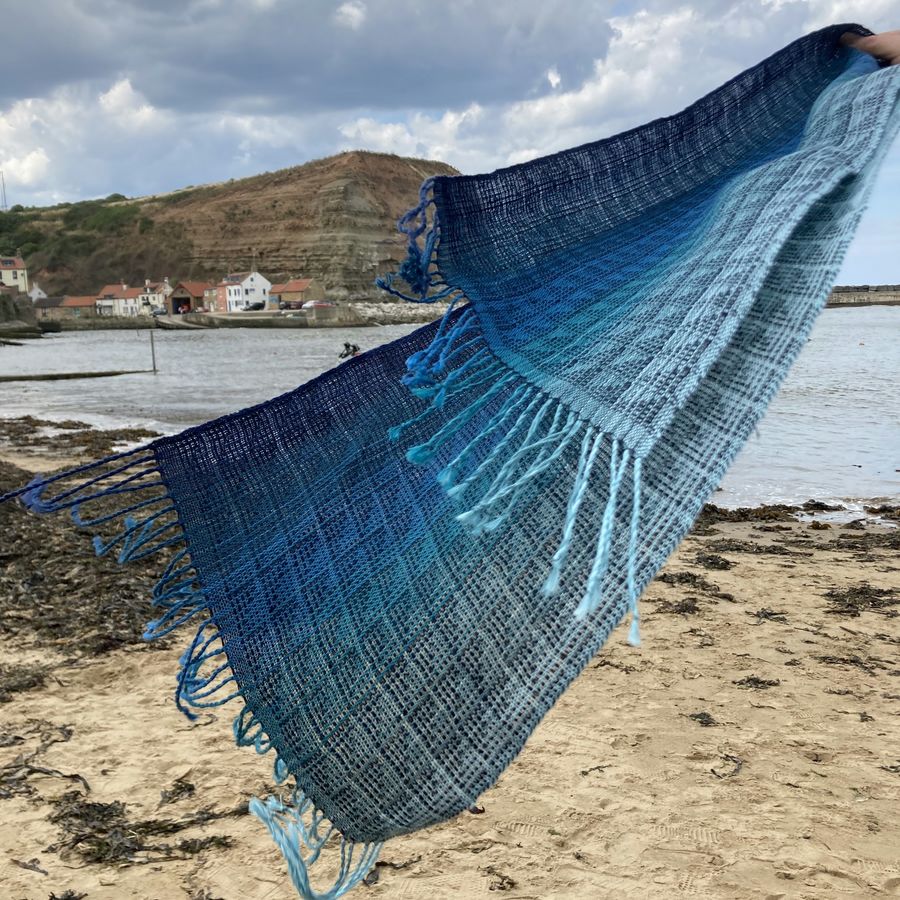 Whitby Marina Cotton and Linen Handwoven Scarf